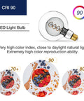Image showing Oversized Vintage Dimmable LED Edison Bulb With Smoke Glass Globe 7W 2700K Soft White 300 Lumen E26 Medium Base CRI90.
