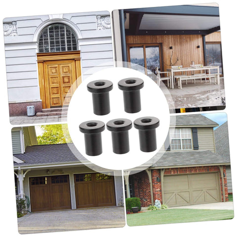 Five Pack Flat Track Spacers For Sliding Barn Door Hardware, black durable connectors for barn, garage, and basement doors