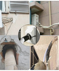 Slick White Wall Penetration Cover Kit For Ac Line Sets With Split Design to Hide Pipes on exterior wall with HVAC