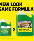 All Purpose Pressure Washer Detergent That Powers Through Dirt And Grime On Fences Siding Patios Driveways Sidewalks And Concrete Highly Concentrated Formula Makes Up To 20 Gallons Universal Compatibility With Most Gas And Electric Machines featuring two green bottles with handles.