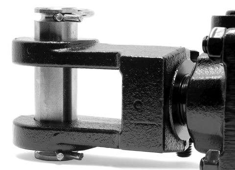 Close-up of 2500 PSI Tie Rod Hydraulic Cylinder with 3 Inch Bore and 12 Inch Stroke, steel welded design end cap view