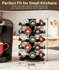 Coffee Pod Carousel Organizer For Countertop Holds 40 K Cups In A Compact 8 By 8 Inch Base With Smooth 360 Degree Rotating Holder