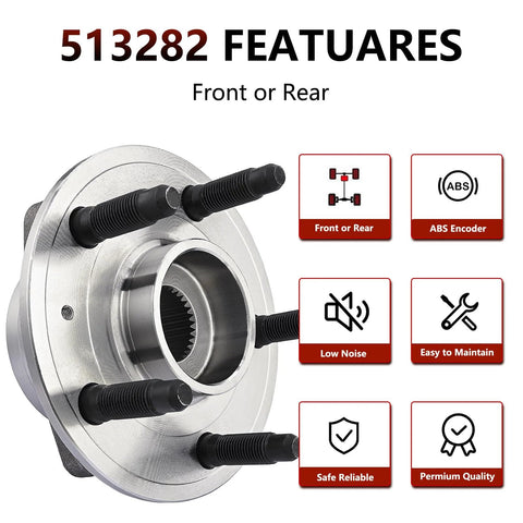Front Or Rear Wheel Hub Bearing Assembly 513282 Fits Chevy Camaro 2010 2015 Impala 2018 2019 shown with key features and design