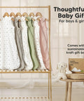 Two Pack Organic Cotton Baby Sleep Sacks 0.5 TOG For 6 To 18 Months Butterflies Pattern wearable blankets on wooden rack
