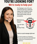 Customer service assistant with headset, offering live support for Part Synergy, specializing in aftermarket wheels and tires.