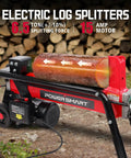 Do It All 2 In 1 Electric Log Splitter And Wood Chipper Bundle splitting a log outdoors