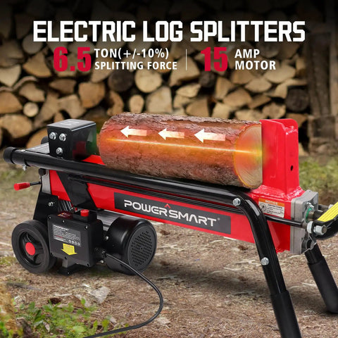 Do It All 2 In 1 Electric Log Splitter And Wood Chipper Bundle splitting a log outdoors