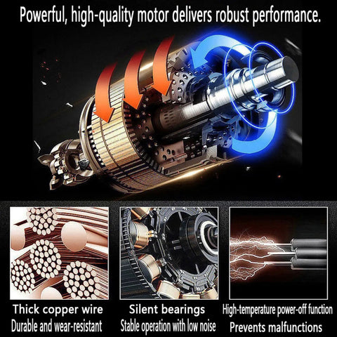 Portable Air Cooler With Integrated Water Reservoir And Three Fan Speeds, 12 Hour Timer Evaporative AC Unit For Home Office Or Workshop, No Sweat Cooling Setup That Leaves Every Corner Fresh And Breezy motor breakdown showing thick copper wire and silent bearings for stable performance.