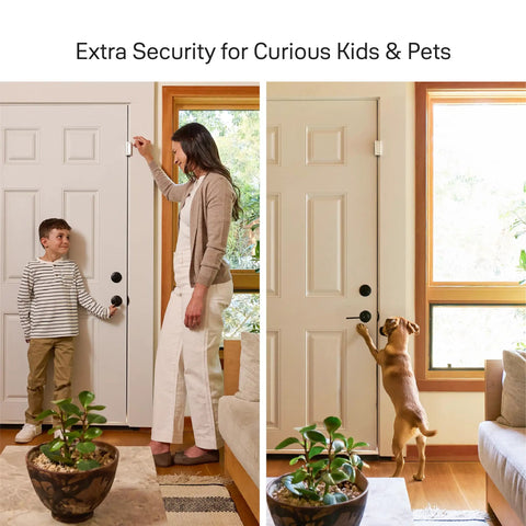 Dead Simple Door Blocker With Childproof Security And Solid Steel Design For Front Doors quick no fuss setup shown securing a home.