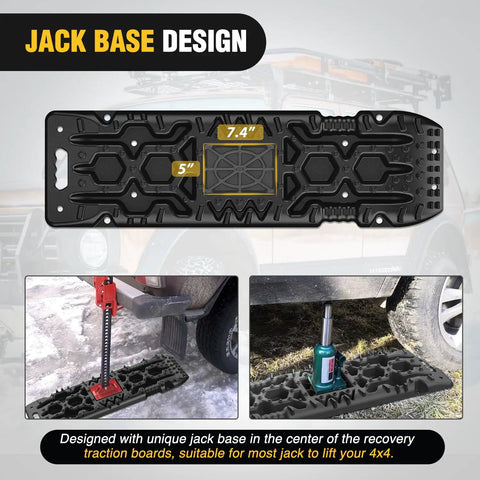 Tough As Nails Off Road Recovery Traction Boards With Built In Jack Lift Base showing detailed jack base design for 4X4 use.