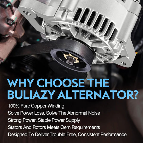 High Output 90 Amp Alternator Replacement For 1.6L Hyundai Accent 2012 2013 2014 2015 2016 2017 Veloster 2012 2017 And Kia Rio 2012 2013 Direct Fit Includes 2608483 2616741 373002B300 installed view