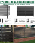 Three-Panel 42-Inch High Outdoor Privacy Fence For AC Units And Trash Cans - Metal panels suitable for various installations.