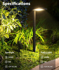 All In One Outdoor Landscape Lighting Kit With 60W Low Voltage Transformer 100 Ft Wire 6 Anti Glare LED Pathway Lights and Spotlights
