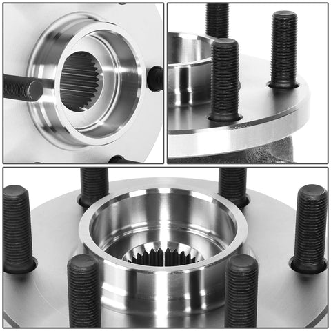 Close-up of Beefed-Up Front Wheel Bearing Hub Assembly With Speed Sensor For Nissan Frontier 2005-2019 OEM Replacement Steel