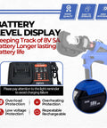 No Sweat Heavy Duty Electric Hydraulic Cable Lug Crimper 12 Ton Terminal Crimping Pliers battery level display with charger