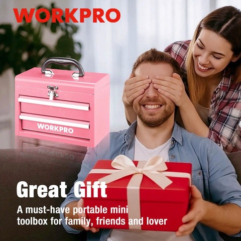Sleek Portable Mini Metal Toolbox With Twin Drawers, Hella Lightweight Compact Organizer For Garage, Shop, Auto Repair, Rock Solid Build, Zero Hassle Carry, Sweet Spot Design For Pros And DIY Crews