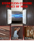 12 Pack Magnetic Cabinet Door Catch No Drill Ultra Thin Stainless Steel Hardware With Strong Hold image with safety features.