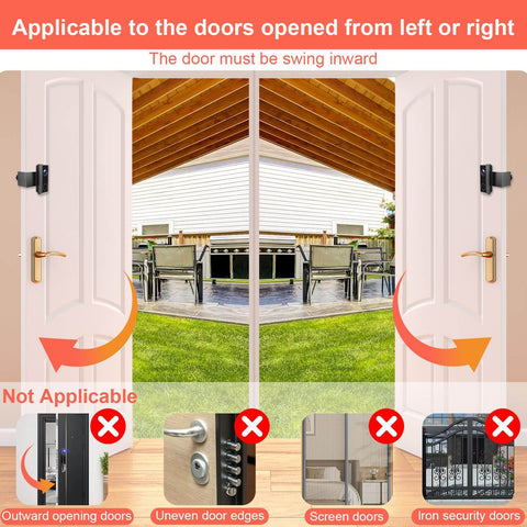 Anti-Theft Video Doorbell Mount For E340 With No Drill Adjustable Bracket And Tamper-Proof Screws for inward swing doors