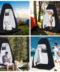Pop Up Privacy Shower Tent For Camping And Beach With Portable Toilet And Dressing Room, Extra Tall UPF 50 Plus