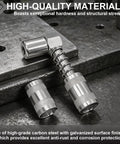 90 Degree Grease Coupler Adapter For Tight Spaces With Universal Thread Fitting, carbon steel, for cars and industrial maintenance.