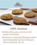 Cookies on Pro Grade Aluminum Bake Pan 10 By 14 Inch Pebble Pattern Cookie Sheet, showcasing even browning and airflow