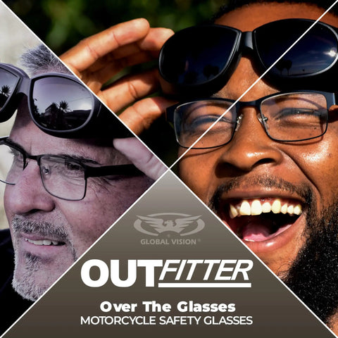 Padded Motorcycle Safety Glasses That Fit Over Prescription Glasses, Anti Fog Coating, Smoke Lens, ANSI Z87.1 Approved