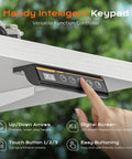Massive 55 Inch Electric Standing Desk White Huge Gaming Computer Table Height Adjustable control keypad with digital screen