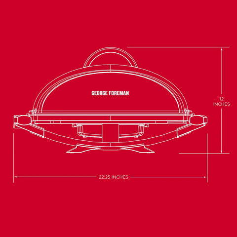 Diagram of Indoor Outdoor Electric Grill With Nonstick Griddle Plate And Fat Reduction Drip Tray Twelve Plus Servings On A 200 Square Inch Surface