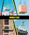 4 Pack Twisted Eye Lifting Sling Set With UV Resistant Polyester Webbing, lifting furniture and equipment outdoors.