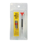 Ergonomic 1.4mm Flat Head Watch Screwdriver With Spare Blades Stainless Steel Tool Set in packaging with red color coded tip