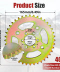 40 Tooth 420 Chain Mini Bike Sprocket Fits Coleman CT100U CC100X Baja Doodle Bug DB30 Mega Moto MMB105 37mm Bore 6 Hole