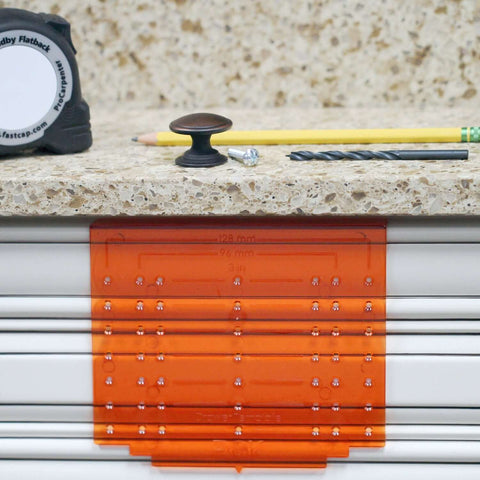 DIY Friendly No-Fuss All In One Cabinet Door And Drawer Drill Mounting Template For Precise Knob And Pull Installation