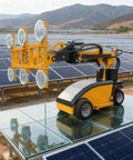 Heavy Duty Glass Vacuum Lifter Machine With Insane Suction Power For Zero Sweat Horizontal And Vertical Panel Hauling And Quick Curtain Wall Setups On Site Or In The Plant lifting glass panels on a solar farm.
