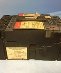Hardened 3 Phase 3 Pole 60 Amp Circuit Breaker With Electronic Trip And Free Standing Mount Built For 600 Volt 50 60 Hz Systems side view with labels.