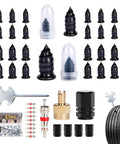 57 Piece Tire Plug Kit With Tire Repair Rubber Nails Screwdriver And Valve Core Tool Kit For Quick Roadside Tire Repair