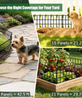 15 Pack Dog And Critter Barrier Fence With 21.25 Feet Of No Dig Under Fence Barrier For Yard Rustproof Metal Garden Fence Gap Filler