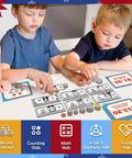 Kids using Pretend Money Set For Kids With Bills And Coins, Hands On Math Manipulatives For Counting And Money Skills.
