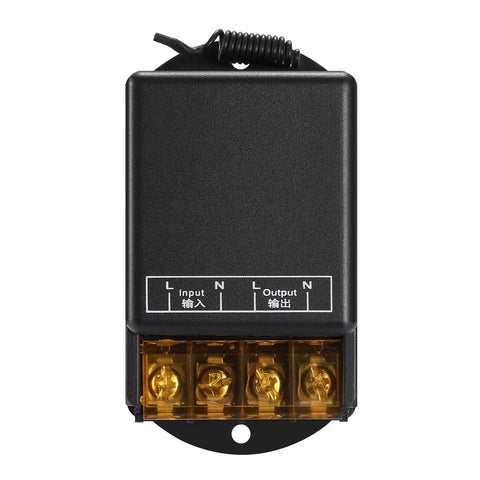 Smart Wireless RF Remote Control Switch for Home Appliances and Lighting, 110V/120V/240V, 30A Relay, Black
