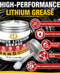 Heavy Duty Lithium Grease With Built In Brush For Hinges Bearings Gears And Track Rails Keeps Parts Quiet Reduces Wear And Friction