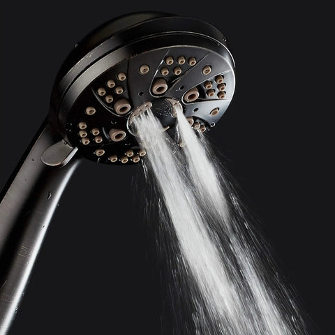 High Pressure Handheld Shower Head With 6 Settings Extra Long 6 Foot Hose And Bracket Anti Clog Nozzles Oil Rubbed Bronze Finish