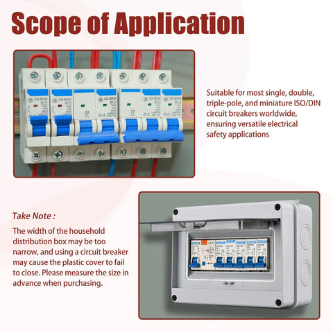 Universal Circuit Breaker Lockout Kit With Quick Lock Design For Single Double And Triple Pole Breakers ISO DIN Safety Compliance Lockout Tagout Set 5 Pack Must Have application scope and installation guide