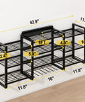 Power Tool Organizer Wall Mount With Charging Station And Heavy-Duty Surge Protection, 10-Tier Tool Rack Holds 400 Lbs dimensions