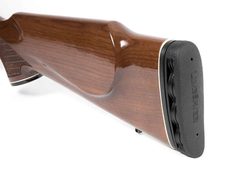 AirTech Precision-Fit Recoil Pad on rifle stock showing black pad for Christensen Arms Marlin Remington
