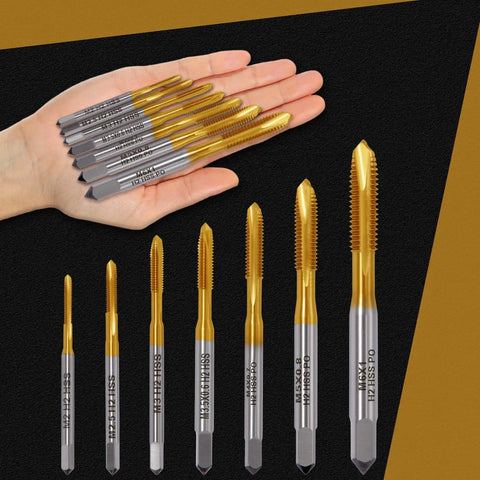 Kickass 7pc Micro Tap Drill Kit High Speed Steel Metric Plug Threads M2 To M6 Compact Storage Box Heavy Duty Threading Bits on hand