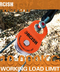 10 Ton Snatch Block and Tackle Pulley System Delivers 22,000 Lbs Capacity for Beefed Up Offroad Recovery, Works With 0-3/4 Inch Rope