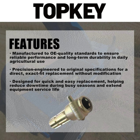 Heavy Duty PTO Extender Adapter Converts 1-3/8 Inch 6 Spline Female To 1-1/2 Inch 8 Spline Male showing features and specifications.