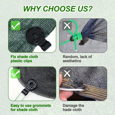 Heavy Duty Windproof Shade Cloth Plastic Clips 50 Pack That Holds Tight For Greenhouses And Patios Easy Grip Tarp Clips To Fix Sun