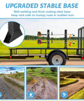 Beefy Sturdy Rustproof Trimmer Rack For Open Trailers Lockable Weed Eater Rack For Lawn Equipment Landscape Trucks With Heavy Duty Steel Construction And 2 Locks on trailer