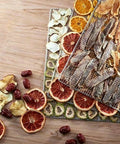 Straight Up Heavy Duty Stainless Steel Food Dehydrator Six Layer Trays showcasing dried fruit and jerky on stacked trays.