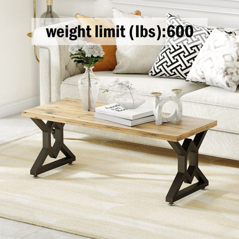 Living room with table using Beefy 28 Inch Metal Table Legs Set of 2 Cast Iron Square Tube X Shaped Dining and Desk Supports Black